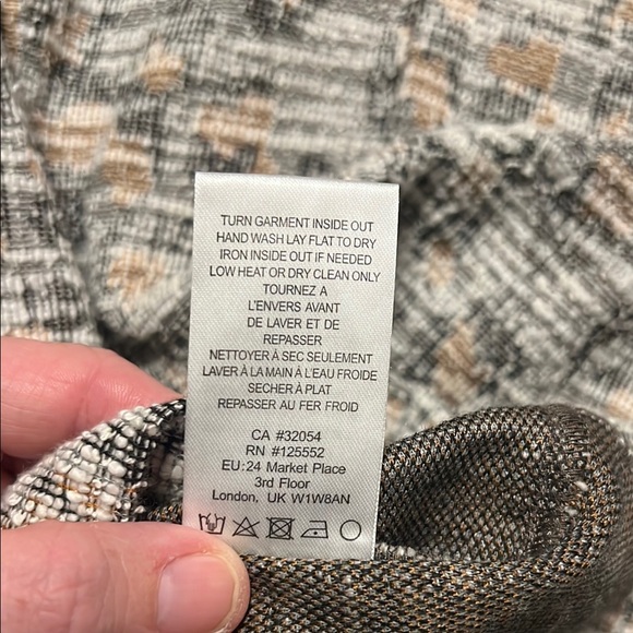 Dolan by Anthropologie Gray, White, Beige Knit Cardigan / Blazer Jacket size XS - Picture 16 of 16